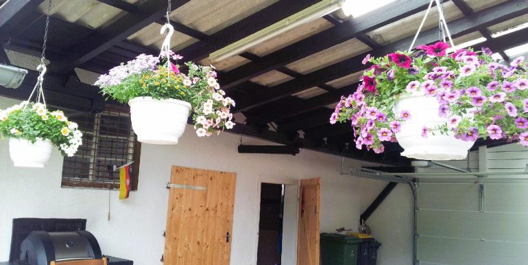 Carport/überdachte Terrasse mit Zugang zum Anbau