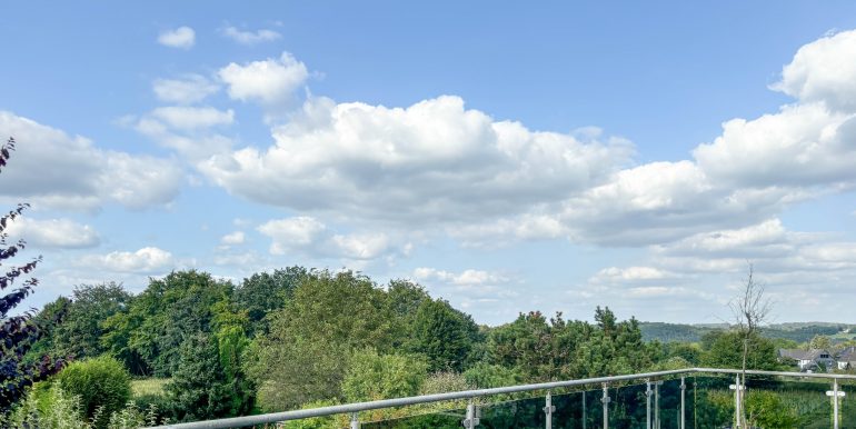 große Dachterrasse mit Blick ins Grüne