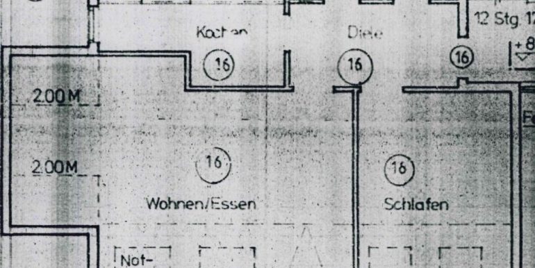 Grundrissskizze WE16