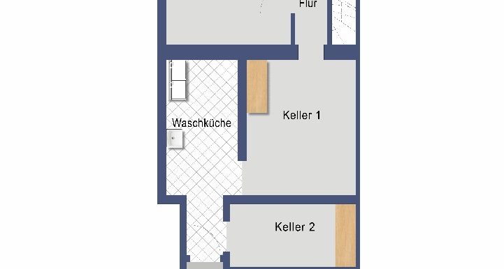 Schematischer Grundriss Keller