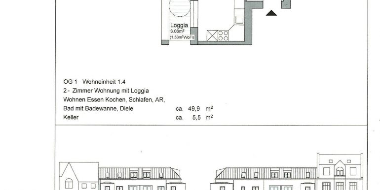 Grundriss 1.OG 49,90 m²